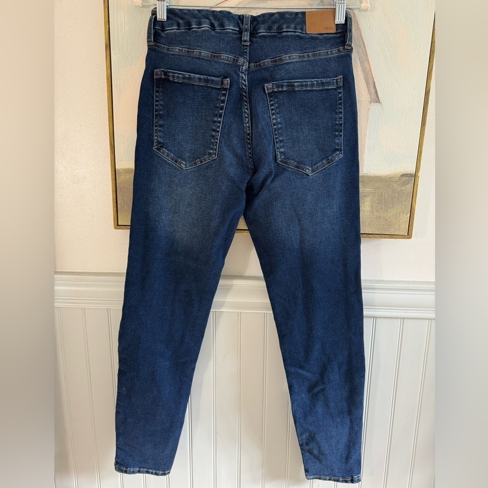 AEROPOSTALE High Rise Curvy Jegging Dark Wash Size 12 - Picture 9 of 10